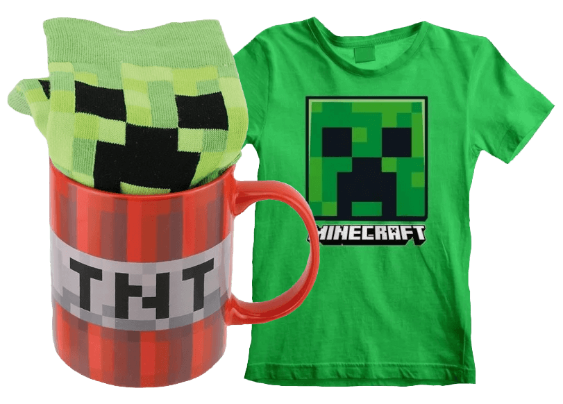 Minecraft tričko, hrnek a ponožky - MINECRAFT MERCHANDISE